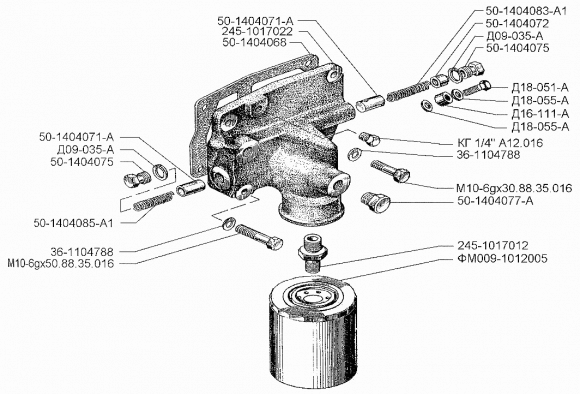 Корпус масляного фильтра (ФМ-009) Д-245, МТЗ (245-1017015)