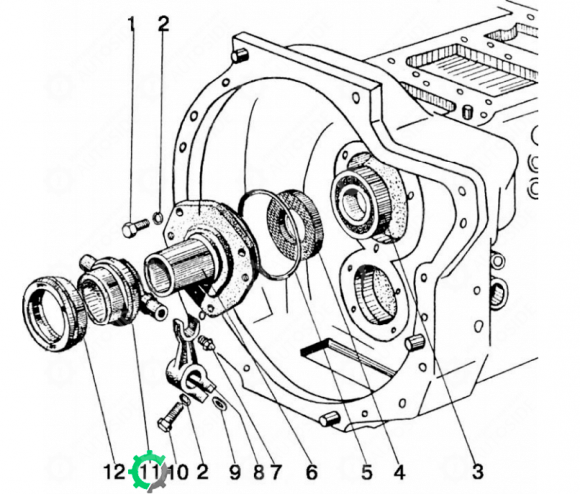 Отводка МТЗ-80/82, Д-240 без підшипника (50-1601185)