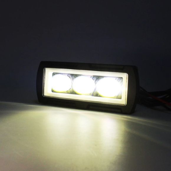 Лед фара 35 Вт. 10-32V з СТГ, 3 led лінзи + ДХО (жовтий і білий світ) Лед фара 35 Вт. 10-32V з СТГ, 3 led лінзи + ДХО (жовтий і білий світ)