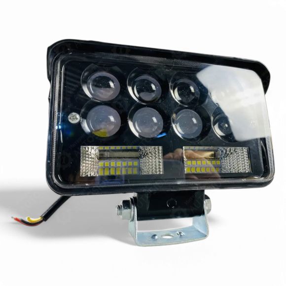 Лед светодиодная фара 66Вт 9-80V (дальний+ближний) IP67, 155х110х55мм