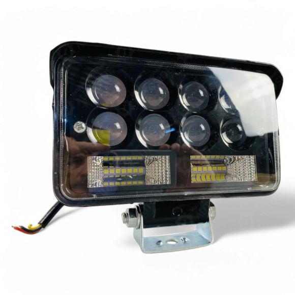 Лед светодиодная фара 66Вт 9-80V (дальний+ближний) IP67, 155х110х55мм