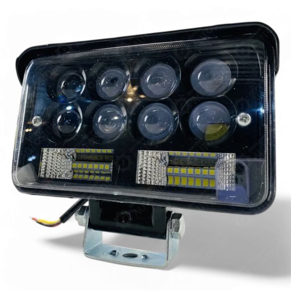 Лед светодиодная фара 66Вт 9-80V (дальний+ближний) IP67, 155х110х55мм
