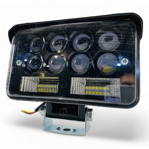Лед светодиодная фара 66Вт 9-80V (дальний+ближний) IP67, 155х110х55мм