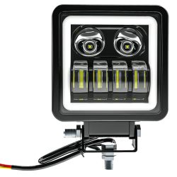 Світлодіодна LED фара AutoSide AS-40W-SP-4C 40 Вт (ДХО + СТГ)