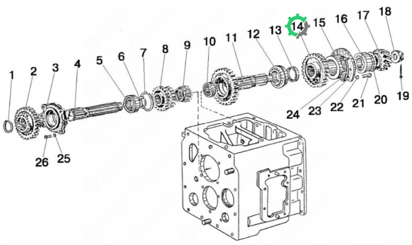 Шестерня 2-ї ступені редуктора КПП МТЗ-80/82/892, Д-240 Z=37 (50-1701314)